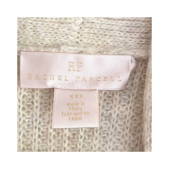 RACHEL PARCELL Shawl Collar Open Cardigan Beige Women's Size XXS - Picture 9 of 10